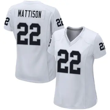 Women's Las Vegas Raiders Alexander Mattison White Game Jersey By Nike