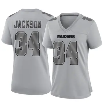 Women's Las Vegas Raiders Bo Jackson Gray Game Atmosphere Fashion Jersey By Nike