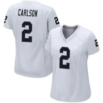 Women's Las Vegas Raiders Daniel Carlson White Game Jersey By Nike