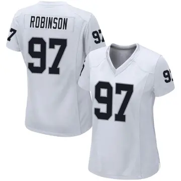 Women's Las Vegas Raiders Janarius Robinson White Game Jersey By Nike