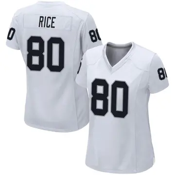 Jerry Rice Las Vegas Raiders Men's Legend White Color Rush T-Shirt