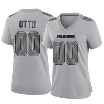 Women's Las Vegas Raiders Jim Otto Gray Game Atmosphere Fashion Jersey By Nike