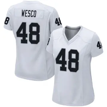 Women's Las Vegas Raiders Trevon Wesco White Game Jersey By Nike