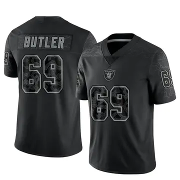 Youth Las Vegas Raiders Adam Butler Black Limited Reflective Jersey By Nike