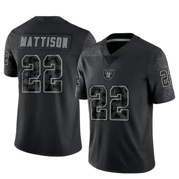 Youth Las Vegas Raiders Alexander Mattison Black Limited Reflective Jersey By Nike