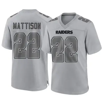 Youth Las Vegas Raiders Alexander Mattison Gray Game Atmosphere Fashion Jersey By Nike