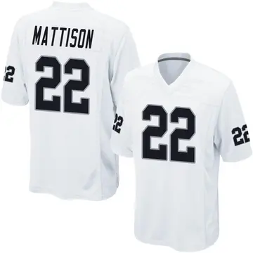 Youth Las Vegas Raiders Alexander Mattison White Game Jersey By Nike