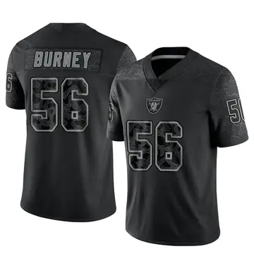 Youth Las Vegas Raiders Amari Burney Black Limited Reflective Jersey By Nike