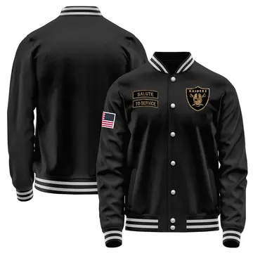 Youth Las Vegas Raiders Black Salute to Service Sideline Performance Jacket