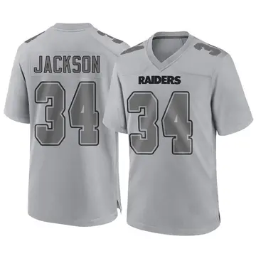 WOMENS Las Vegas Raiders BO JACKSON Laces Football Jersey Silver –