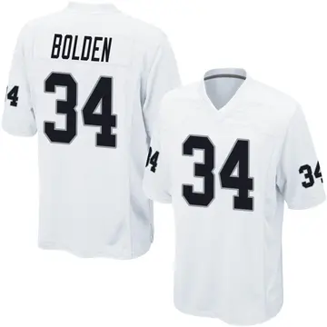 Youth Las Vegas Raiders Brandon Bolden White Game Jersey By Nike