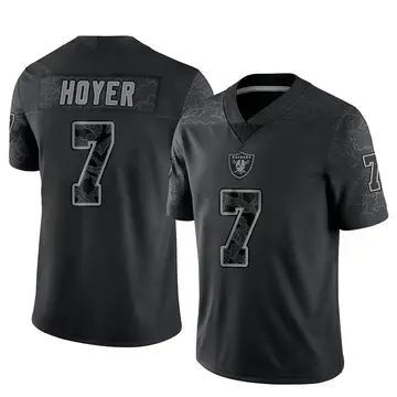 Youth Las Vegas Raiders Brian Hoyer Black Limited Reflective Jersey By Nike