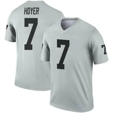 Youth Las Vegas Raiders Brian Hoyer Legend Inverted Silver Jersey By Nike