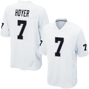 Youth Las Vegas Raiders Brian Hoyer White Game Jersey By Nike