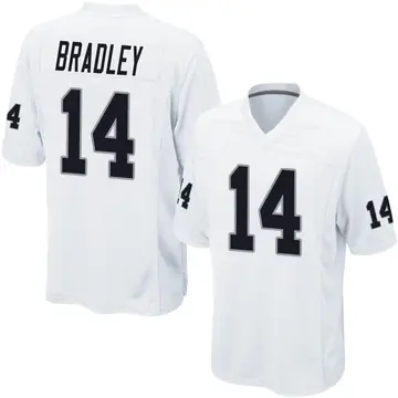 Youth Las Vegas Raiders Carter Bradley White Game Jersey By Nike