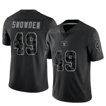 Youth Las Vegas Raiders Charles Snowden Black Limited Reflective Jersey By Nike