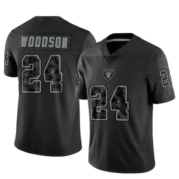 Youth Las Vegas Raiders Charles Woodson Black Limited Reflective Jersey By Nike