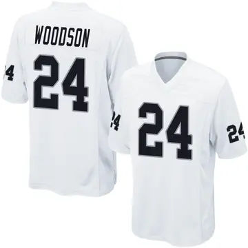 Youth Las Vegas Raiders Charles Woodson White Game Jersey By Nike