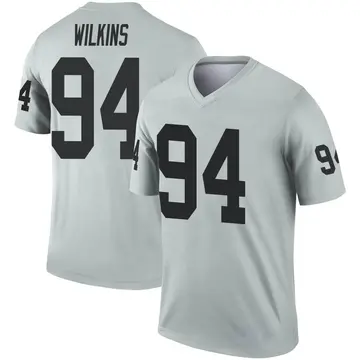 Youth Las Vegas Raiders Christian Wilkins Legend Inverted Silver Jersey By Nike