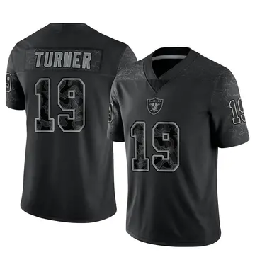 Youth Las Vegas Raiders DJ Turner Black Limited Reflective Jersey By Nike