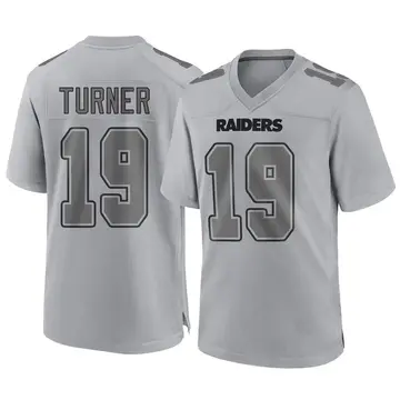 Youth Las Vegas Raiders DJ Turner Gray Game Atmosphere Fashion Jersey By Nike