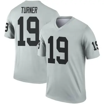 Youth Las Vegas Raiders DJ Turner Legend Inverted Silver Jersey By Nike