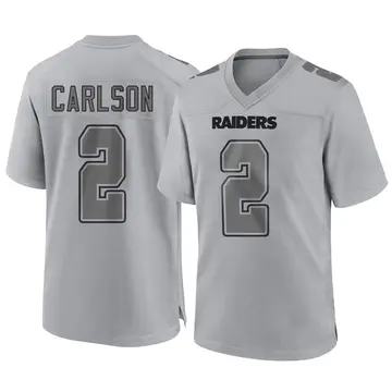 Youth Las Vegas Raiders Daniel Carlson Gray Game Atmosphere Fashion Jersey By Nike