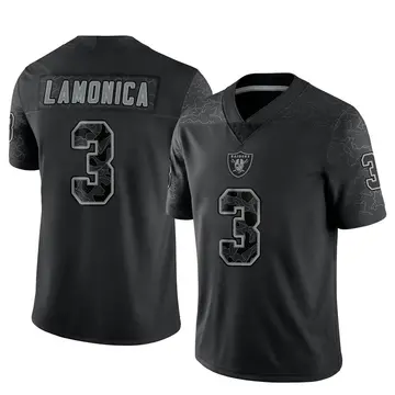 Youth Las Vegas Raiders Daryle Lamonica Black Limited Reflective Jersey By Nike