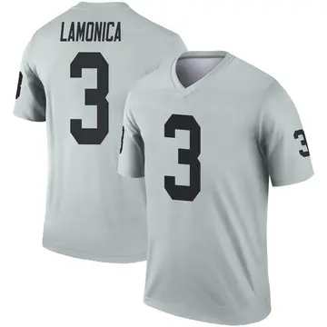 Youth Las Vegas Raiders Daryle Lamonica Legend Inverted Silver Jersey By Nike