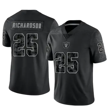 Youth Las Vegas Raiders Decamerion Richardson Black Limited Reflective Jersey By Nike