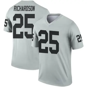 Youth Las Vegas Raiders Decamerion Richardson Legend Inverted Silver Jersey By Nike