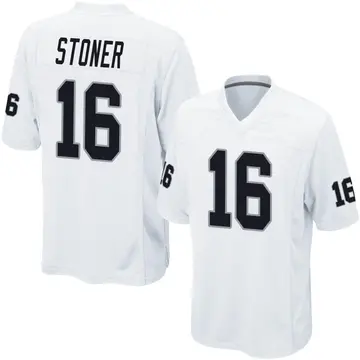 Youth Las Vegas Raiders Dillon Stoner White Game Jersey By Nike