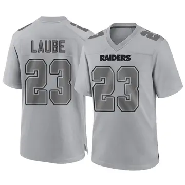 Youth Las Vegas Raiders Dylan Laube Gray Game Atmosphere Fashion Jersey By Nike