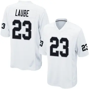 Youth Las Vegas Raiders Dylan Laube White Game Jersey By Nike