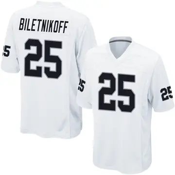 Youth Las Vegas Raiders Fred Biletnikoff White Game Jersey By Nike