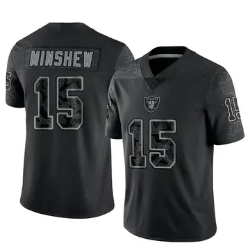 Youth Las Vegas Raiders Gardner Minshew Black Limited Reflective Jersey By Nike