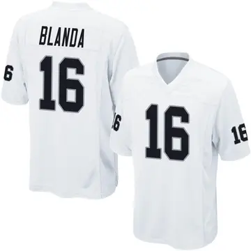 Youth Las Vegas Raiders George Blanda White Game Jersey By Nike