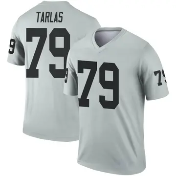 Youth Las Vegas Raiders George Tarlas Legend Inverted Silver Jersey By Nike