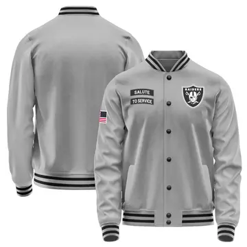 Youth Las Vegas Raiders Gray Salute to Service Performance Jacket