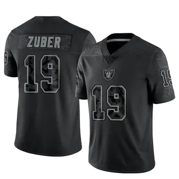 Youth Las Vegas Raiders Isaiah Zuber Black Limited Reflective Jersey By Nike