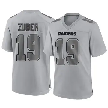 Youth Las Vegas Raiders Isaiah Zuber Gray Game Atmosphere Fashion Jersey By Nike