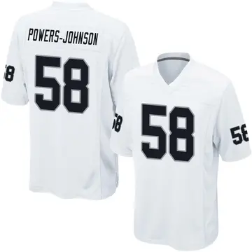 Youth Las Vegas Raiders Jackson Powers-Johnson White Game Jersey By Nike