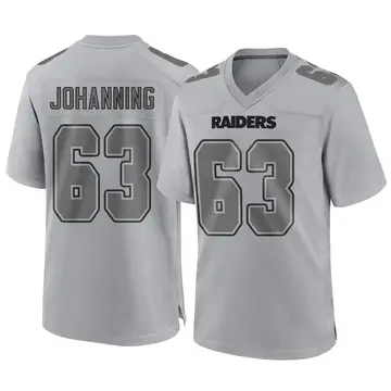 Youth Las Vegas Raiders Jake Johanning Gray Game Atmosphere Fashion Jersey By Nike