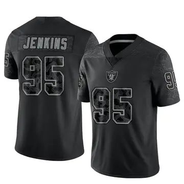 Youth Las Vegas Raiders John Jenkins Black Limited Reflective Jersey By Nike