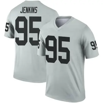 Youth Las Vegas Raiders John Jenkins Legend Inverted Silver Jersey By Nike