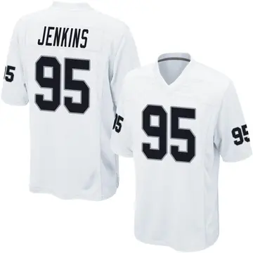 Youth Las Vegas Raiders John Jenkins White Game Jersey By Nike