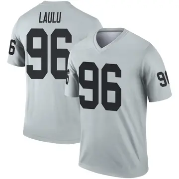 Youth Las Vegas Raiders Jonah Laulu Legend Inverted Silver Jersey By Nike