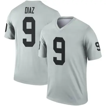 Youth Las Vegas Raiders Julian Diaz Legend Inverted Silver Jersey By Nike