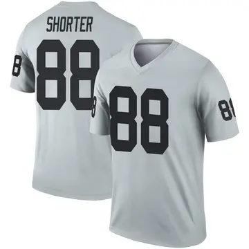 Youth Las Vegas Raiders Justin Shorter Legend Inverted Silver Jersey By Nike