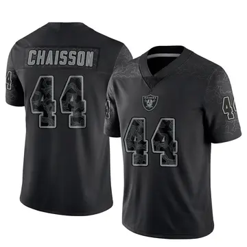 Youth Las Vegas Raiders K'Lavon Chaisson Black Limited Reflective Jersey By Nike